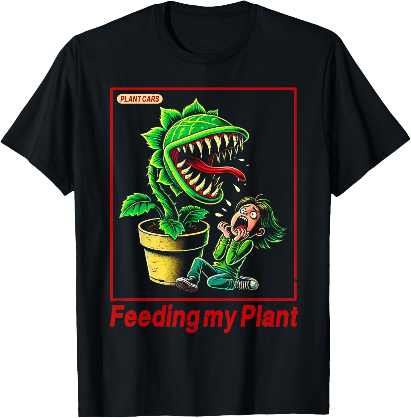 Feed Me Vintage Plant Horror Graphic T-Shirt