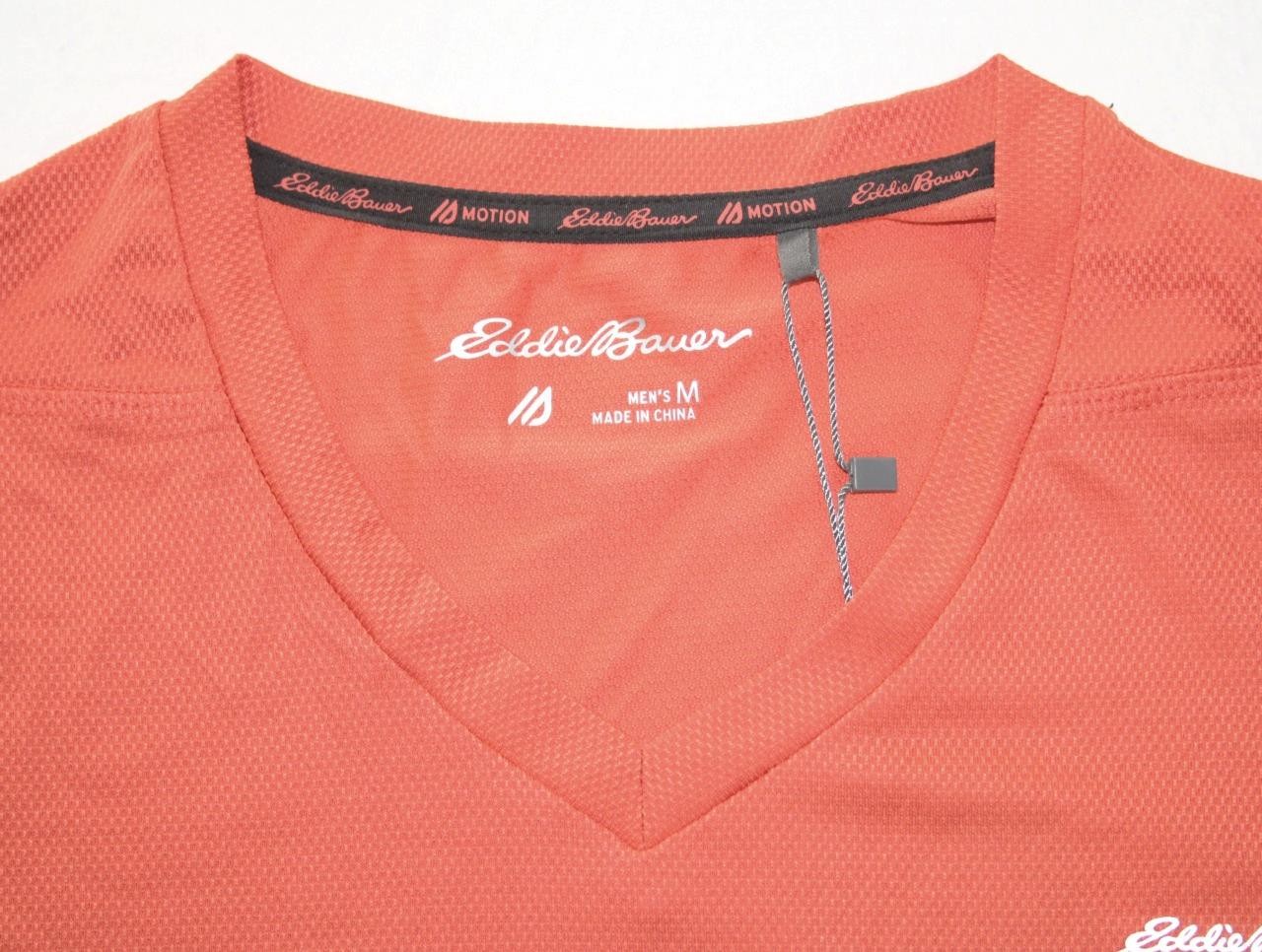 Eddie Bauer Mens M Motion Performance Tee T-Shirt Short Sleeve Stretch Orange$68 gallery