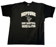 Fruit of the Loom Best Black Neptune Biddy Basketball T-Shirt Sz XL