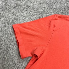 Express Basic V-Neck T-Shirt Mens Medium Coral Orange Short Sleeve Cotton Tee