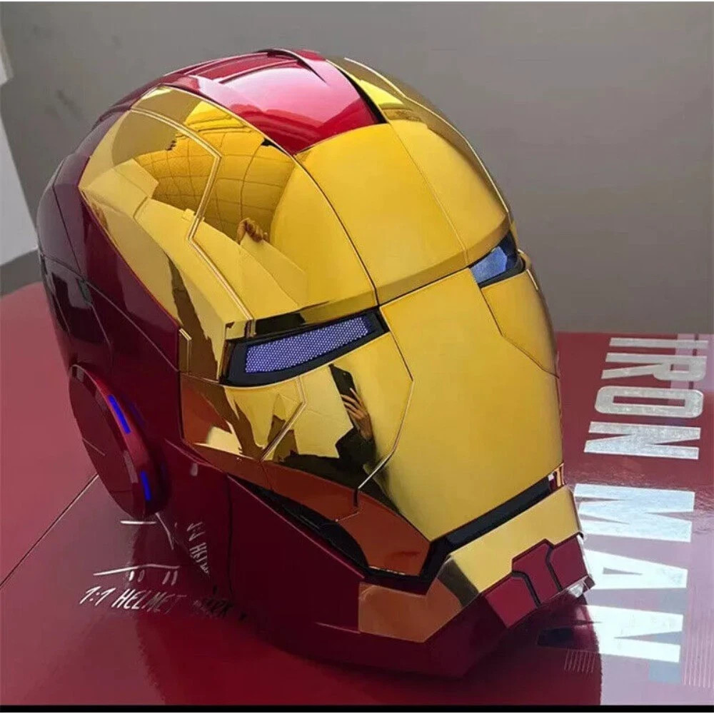 2026 Iron Man MK5 1:1 Helmet Wearable Voice-control Mask Cosplay Golden AUTOKING gallery