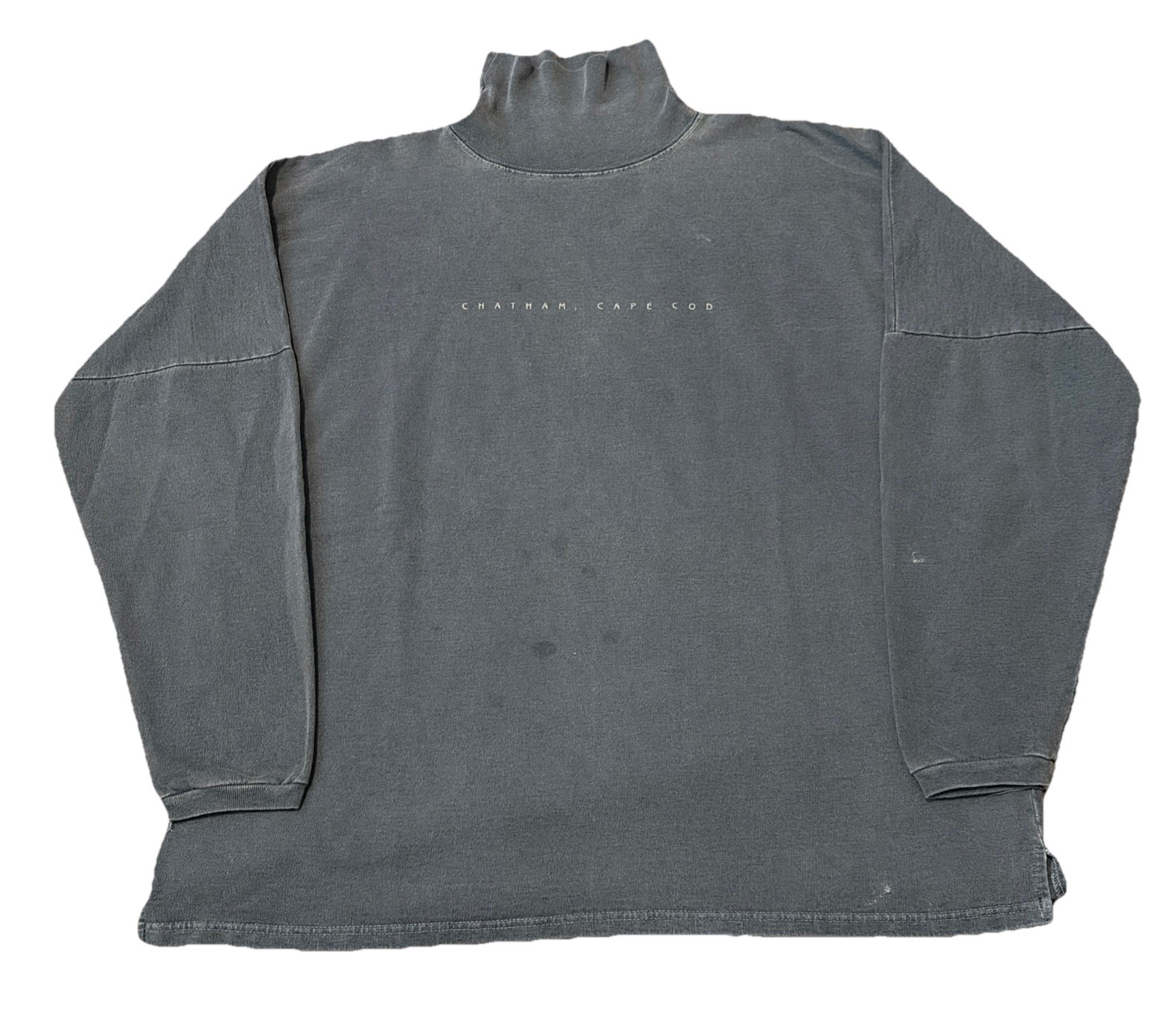 Vintage Chatham Cape Cod Massachusetts Blue Turtleneck Shirt L-XL