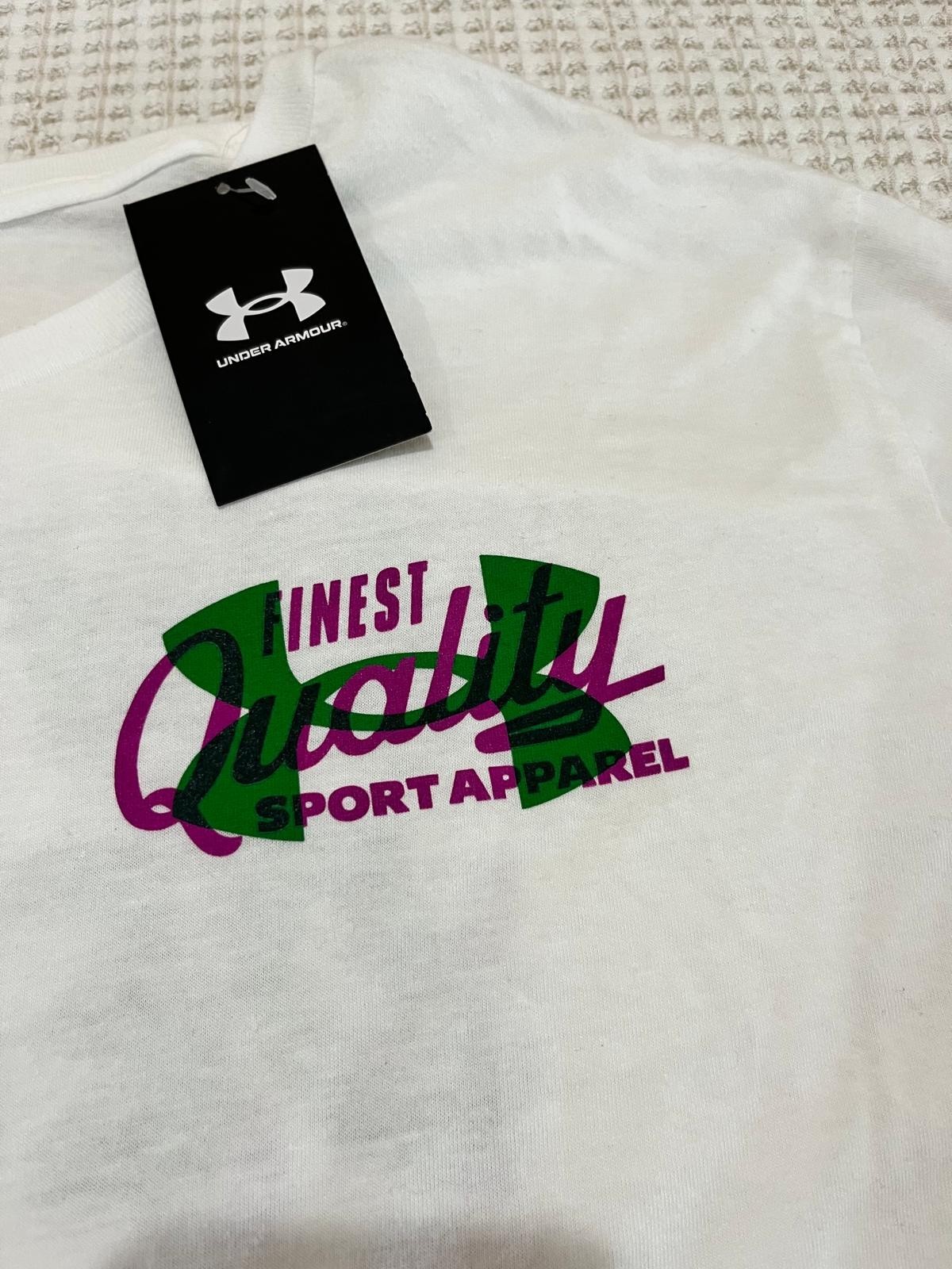 Under Armour Men's Extra Large XXL 2XL Vintage Type T-Shirt White Loose NWT gallery