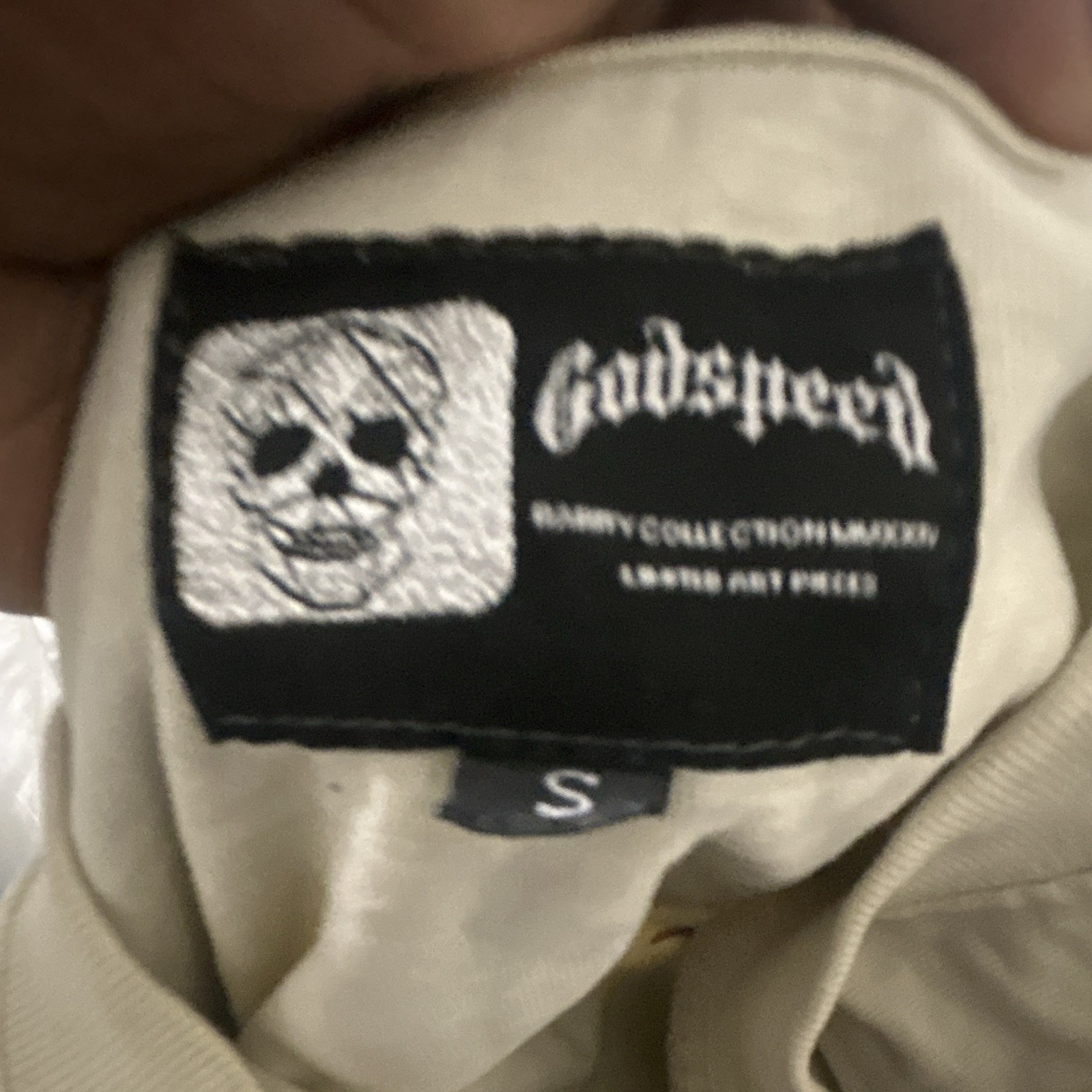 goddSpeed Ghostface Scream Graphic Long Sleeve Crew Neck T-Shirt Beige S gallery