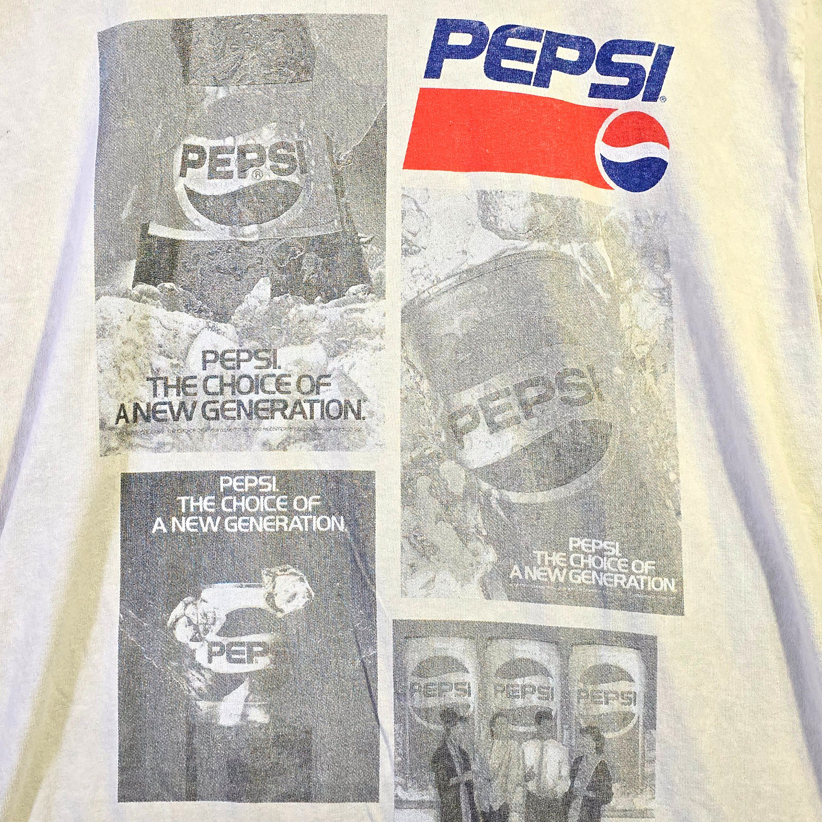Pepsi Shirt Mens Large White Logo 90s 80s Retro Soda Pop Casual NWT gallery