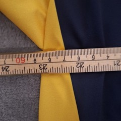 Wickliffe Coach Jersey Pinstripe Navy Blue Yellow Gold Baseball Softball 2XL