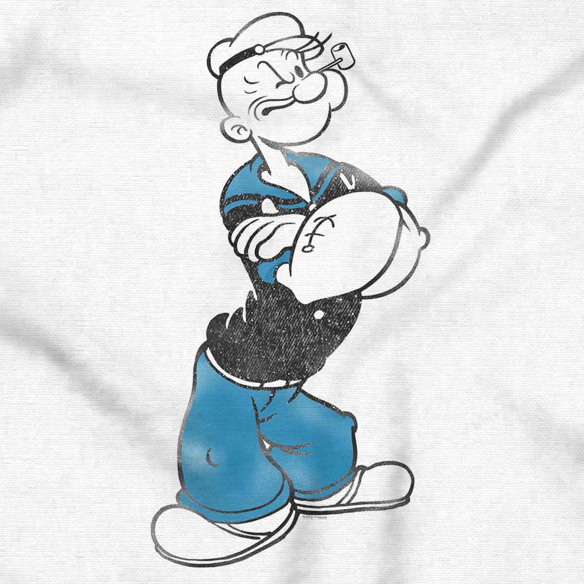 Vintage Popeye the Sailor Man Retro Cartoon Womens or Mens Crewneck T Shirt Tee gallery