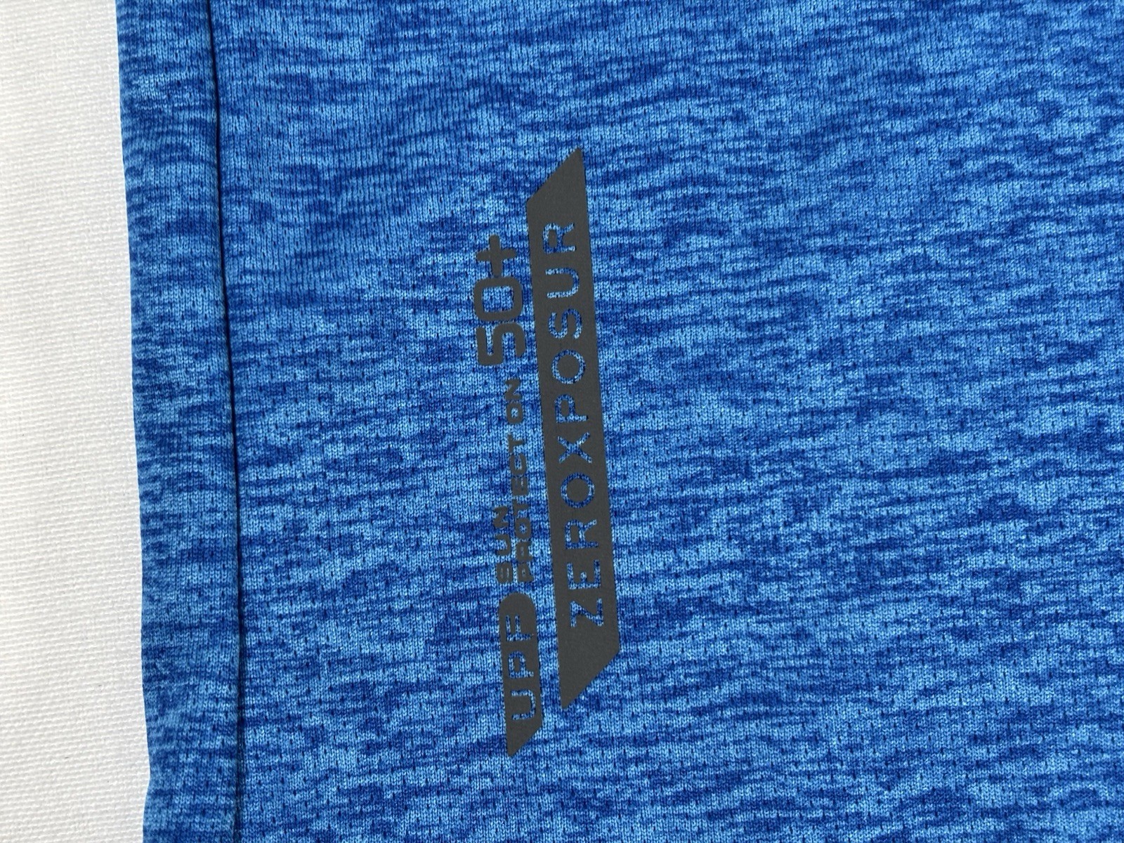 Zeroxposur Men Large Blue Heather Sun Protection UPF 50+ Performance T-Shirt gallery