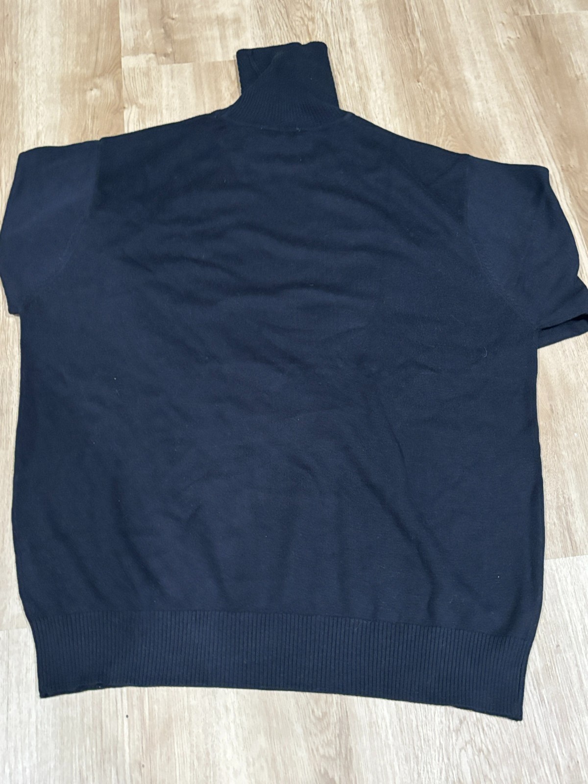 Men's INSERCH Knit Sweater Turtleneck Fall Winter Regular Fit XL Navy Blue gallery