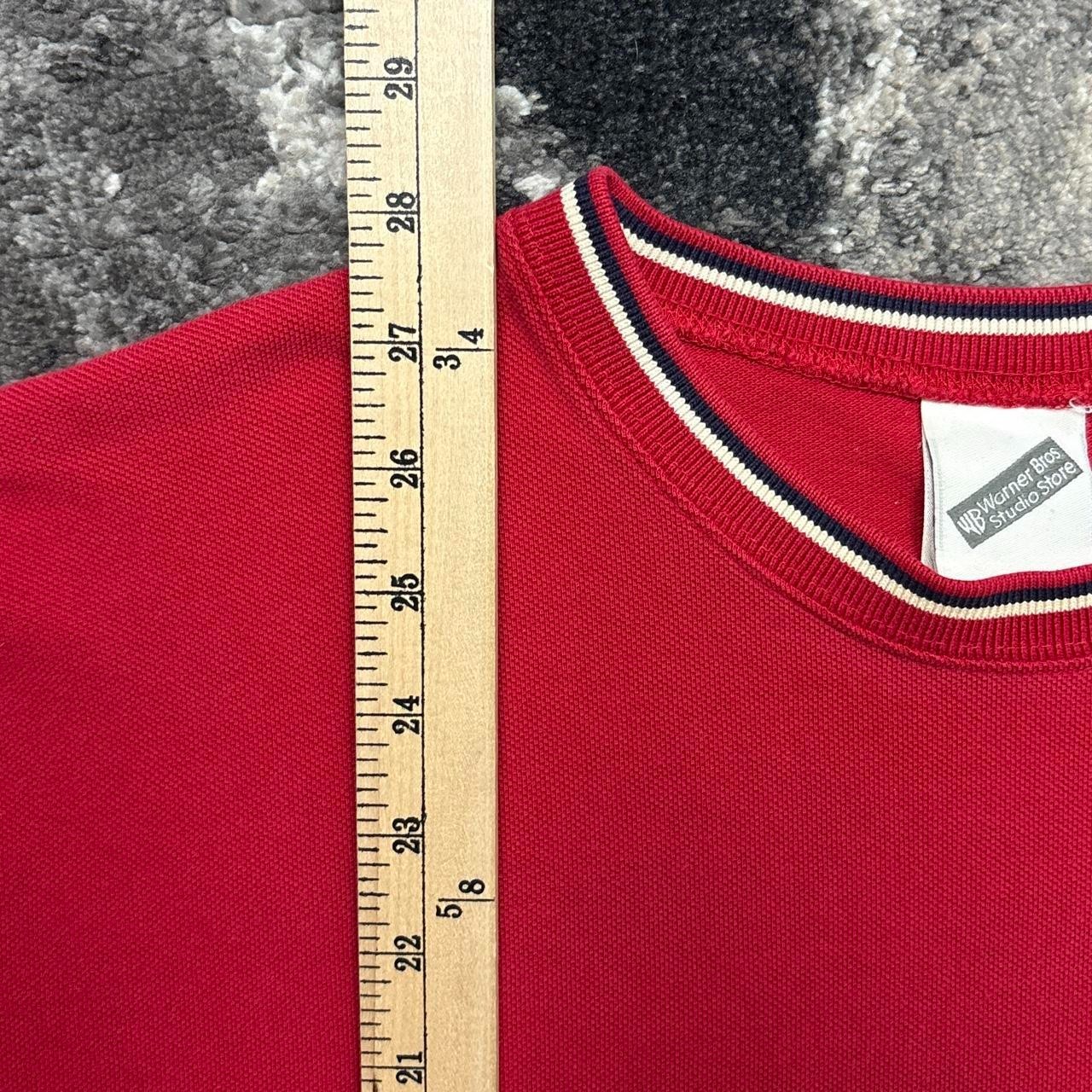 Vintage Looney Tunes Shirt Mens XL 90s Wile E Coyote Embroidered Pocket Tee Red gallery