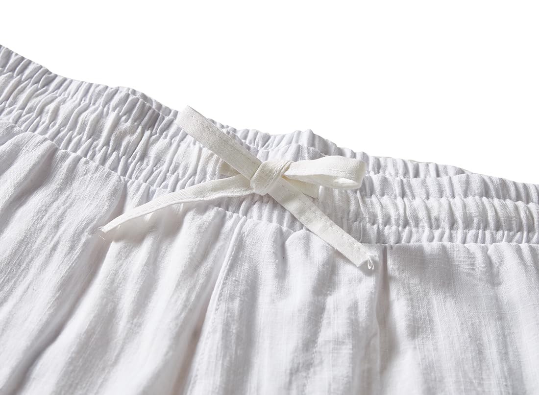 Mens Lightweight Cotton Linen Pants Casual Trousers Drawstring Beach Pockets gallery