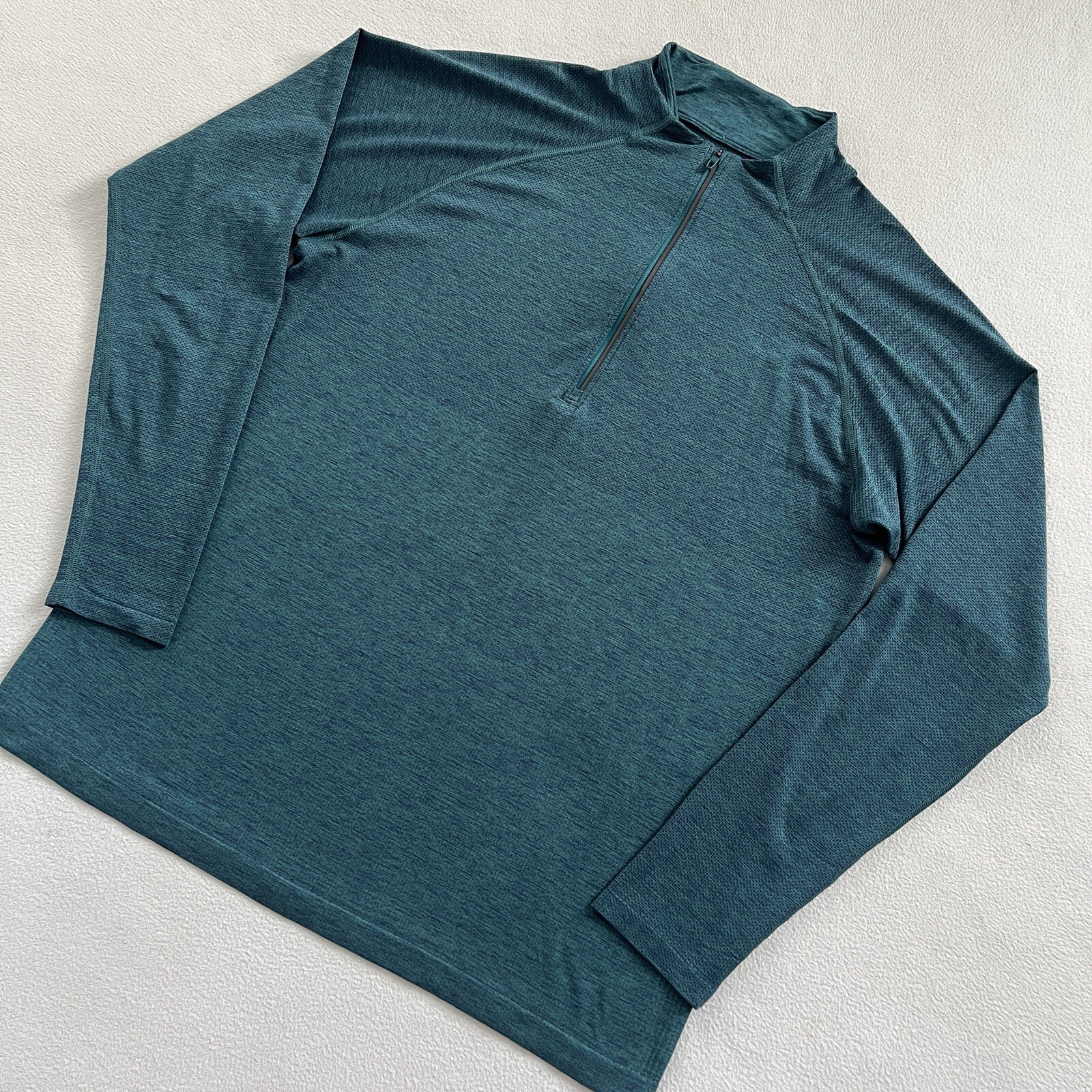 Lululemon Night Sea Deep Cove Teal Metal Vent Tech 1/2 Zip Long Sleeve Top XL gallery