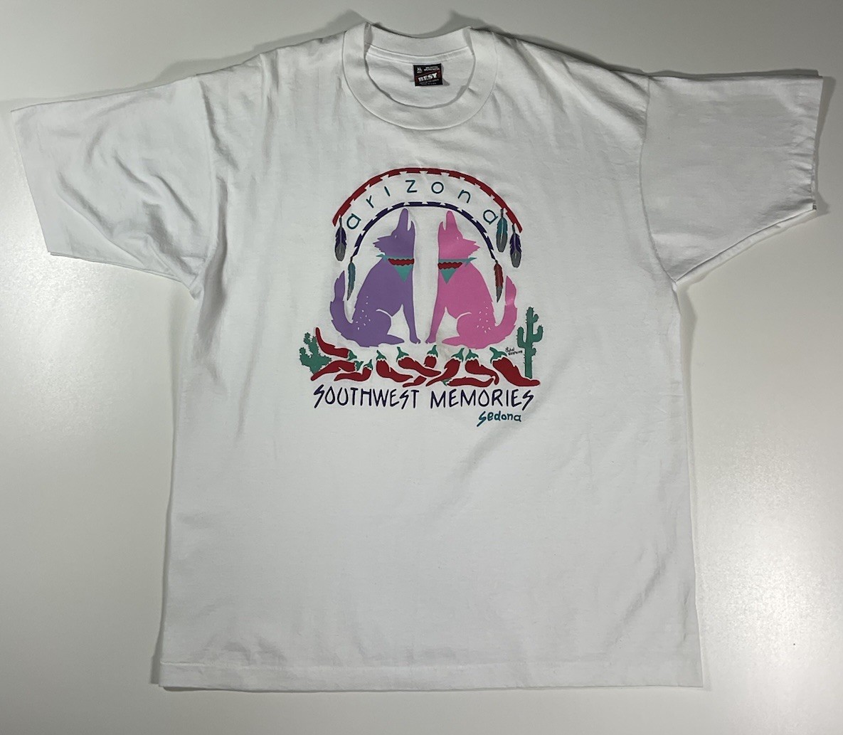 Vintage Sedona Arizona T Shirt Sz XL Single Stitch Southwest Art Tourist USA 90s gallery