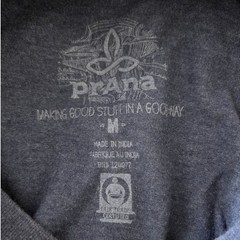 Prana Wise A$$ Donkey Graphic Tee Blue Heather Organic Cotton Blend Shirt Sz M