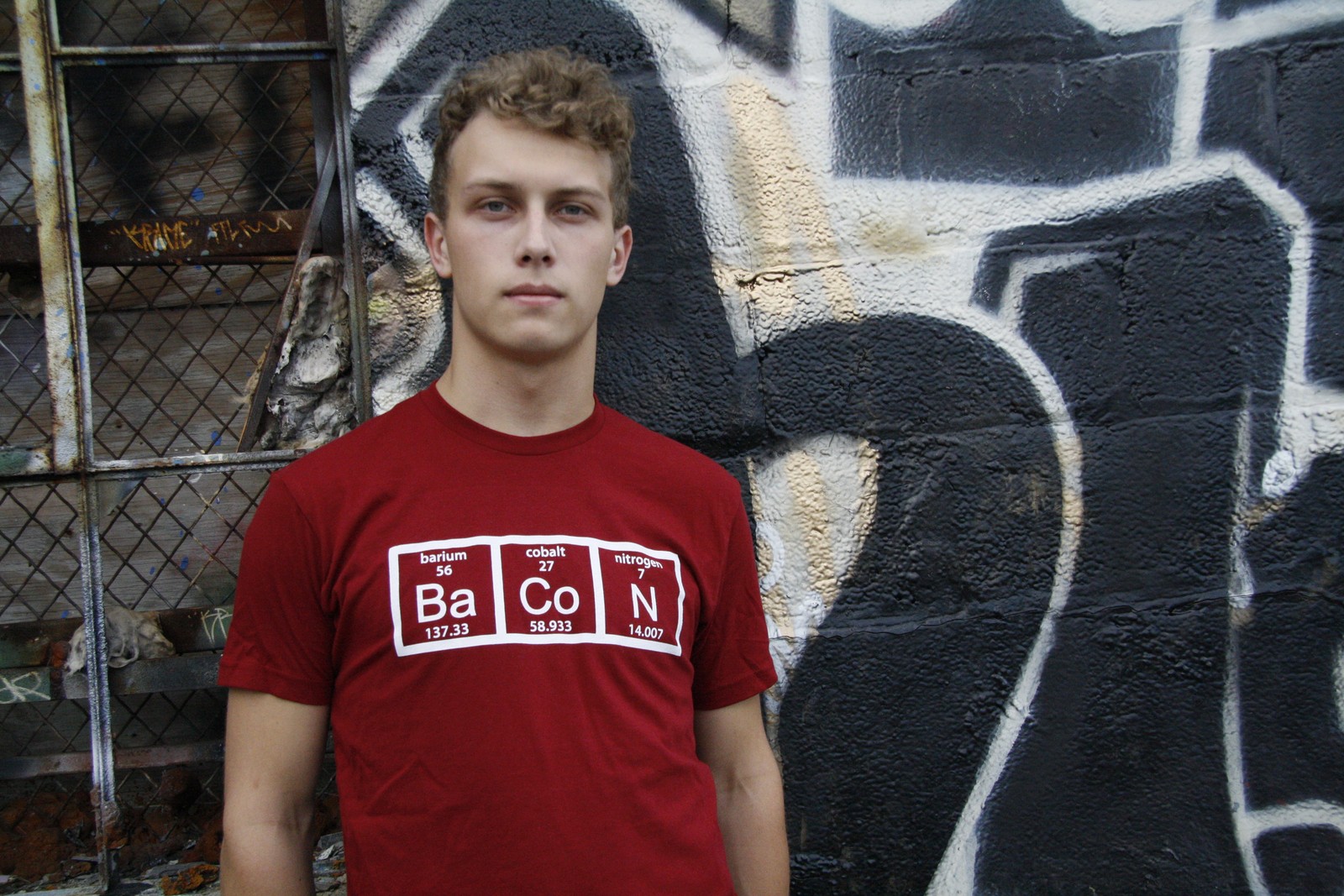 Mens The Chemistry Of Bacon T Shirt Funny Nerdy Graphic Periodic Table Science gallery