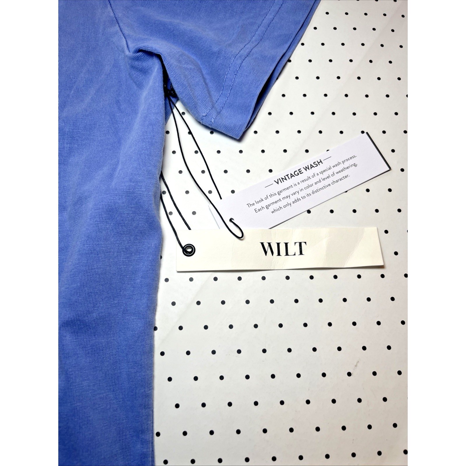 WILT Vintage Wash Pocket Tee XL NWT Periwinkle Blue Garment Dyed T Shirt gallery