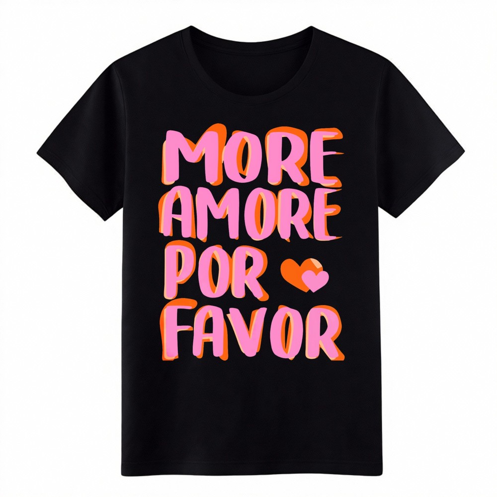 More Amore Por Favor Love Quote T-Shirt -Great Gift for Positivity & Love Lovers
