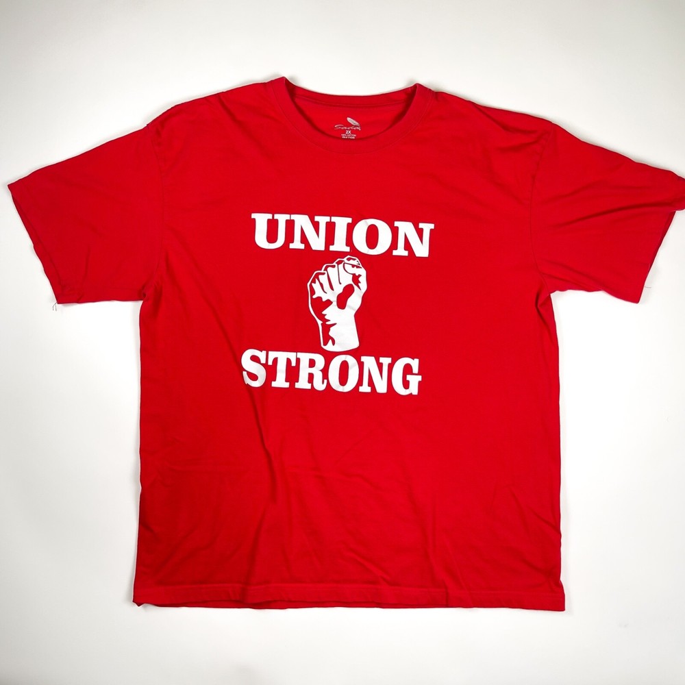 Union Strong Fist Red 2XL Sada Tshirt Retro Vintage
