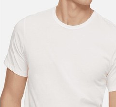 3 CALVIN KLEIN SLIM FIT BLACK WHITE CREWS S M L XL COTTON T-SHIRTS UNDERSHIRTS
