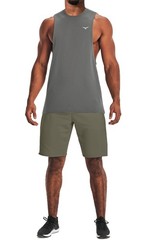 Men’s Workout Drop Arm Tank Top Cut Off Sleeveless Gym Shirt