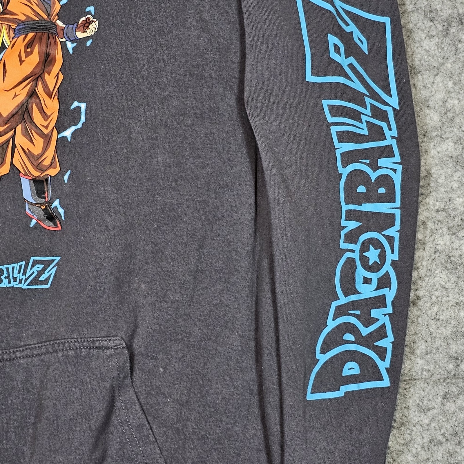 Dragon Ball Z Hoodie Sweatshirt Size XL Animation Kangaroo Pocket Dark Gray gallery