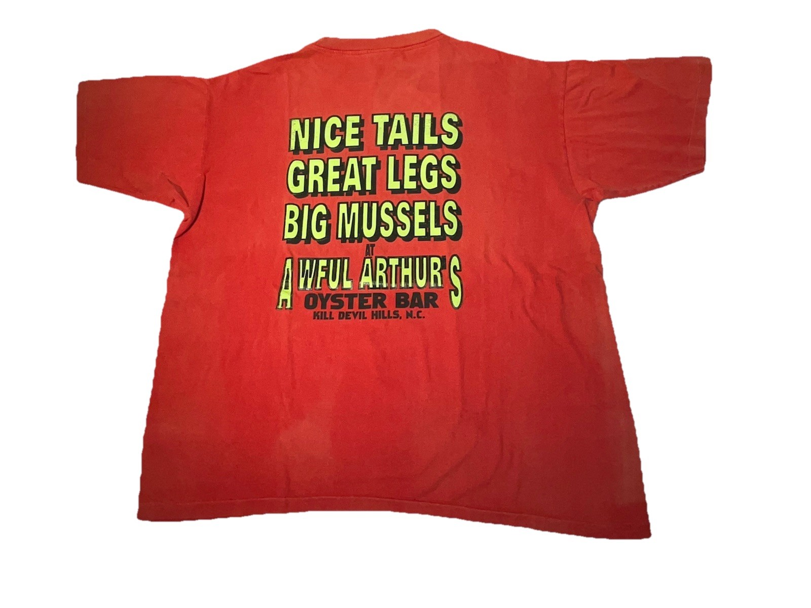 VTG Awful Arthur’s Oyster Bar 100% Cotton T-Shirt Sz Large Kill Devil Hills NC gallery
