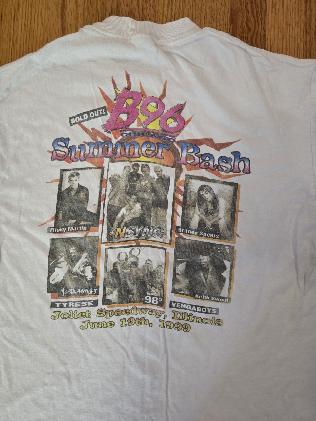 Vintage Ricky Martin B96 Summer Bash T Shirt Men XL 90s 1999 Music gallery