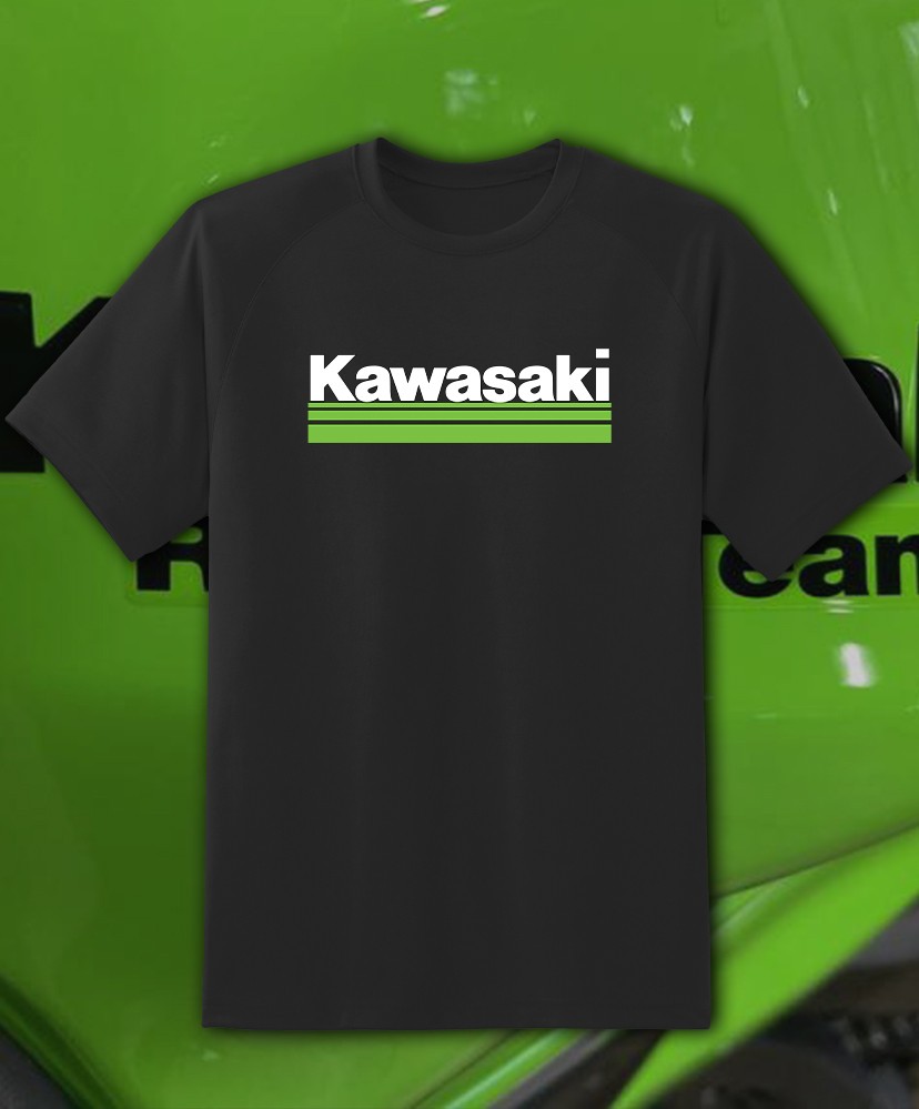 KAWASAKI Main Logo T-SHIRT GREEN Racing Ninja Motorcycle Motor Bike Fast Ship! gallery