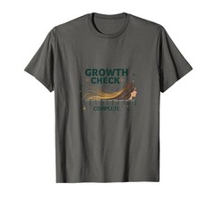 Growth Check Complete Hair Length Design T-Shirt, Men, Asphalt Grey, Medium