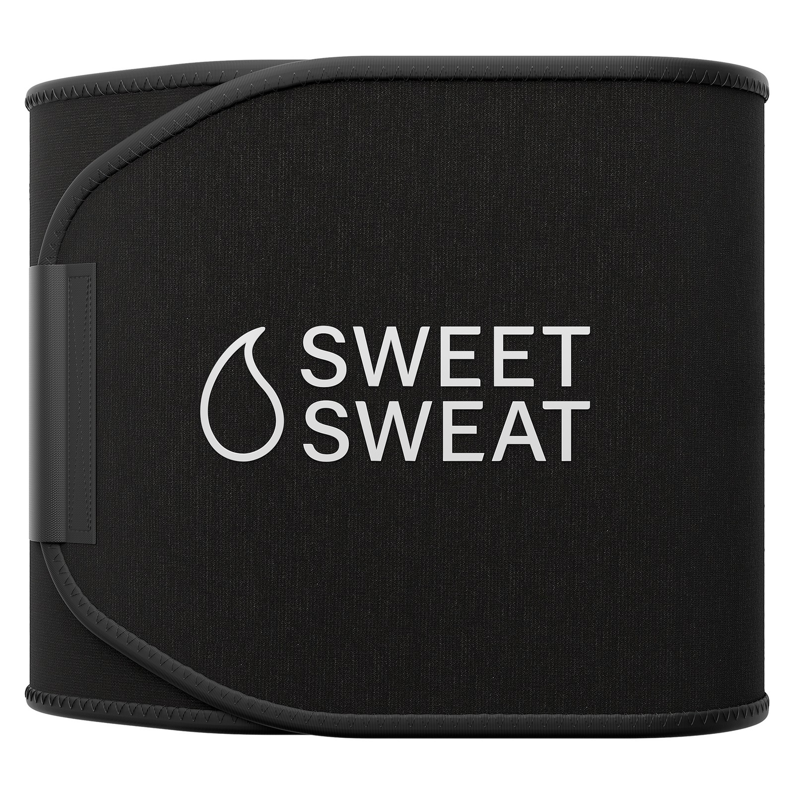 Sweet Sweat Premium Waist Trimmer eXtra Coverage – Black White Size M (41 x 9in)
