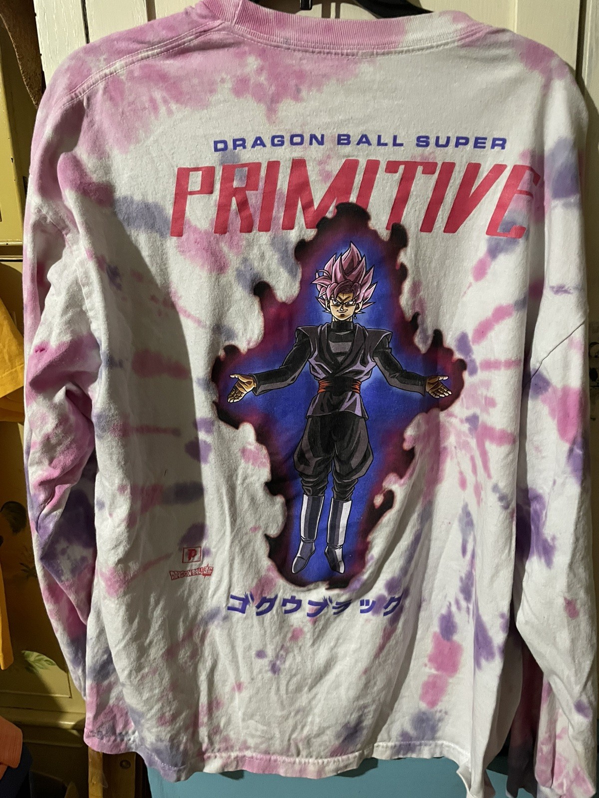 Primitive x Dragon Ball Super Goku Black Rose Long Sleeve Shirt White Size XXL