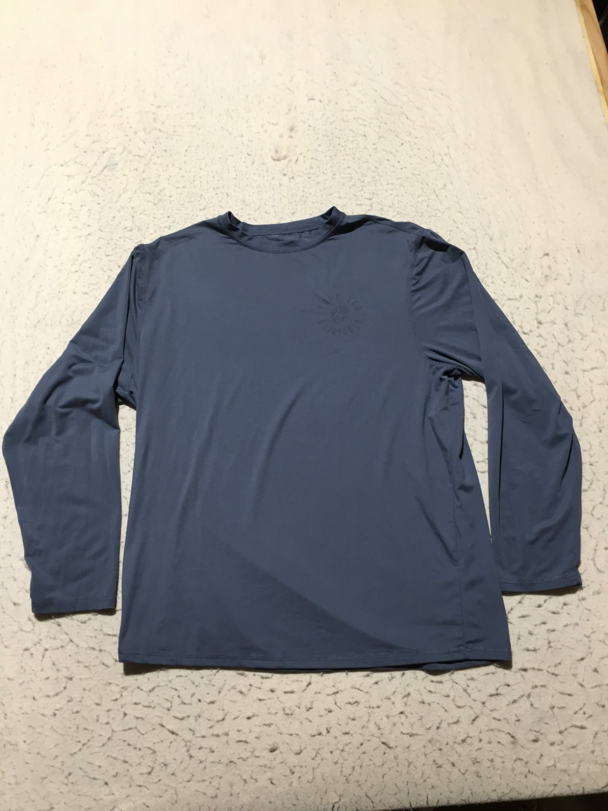 Hang Ten UPF 50+ Shirt Mens XL Dark Blue Long Sleeve Crew Neck