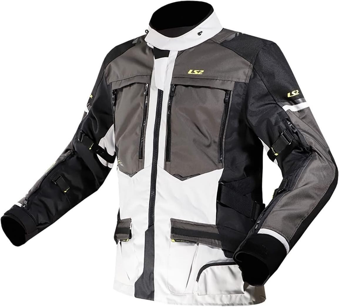 LS2 Norway Jacket Gray/Black/Yellow Size 3XL – MJT128-113R7