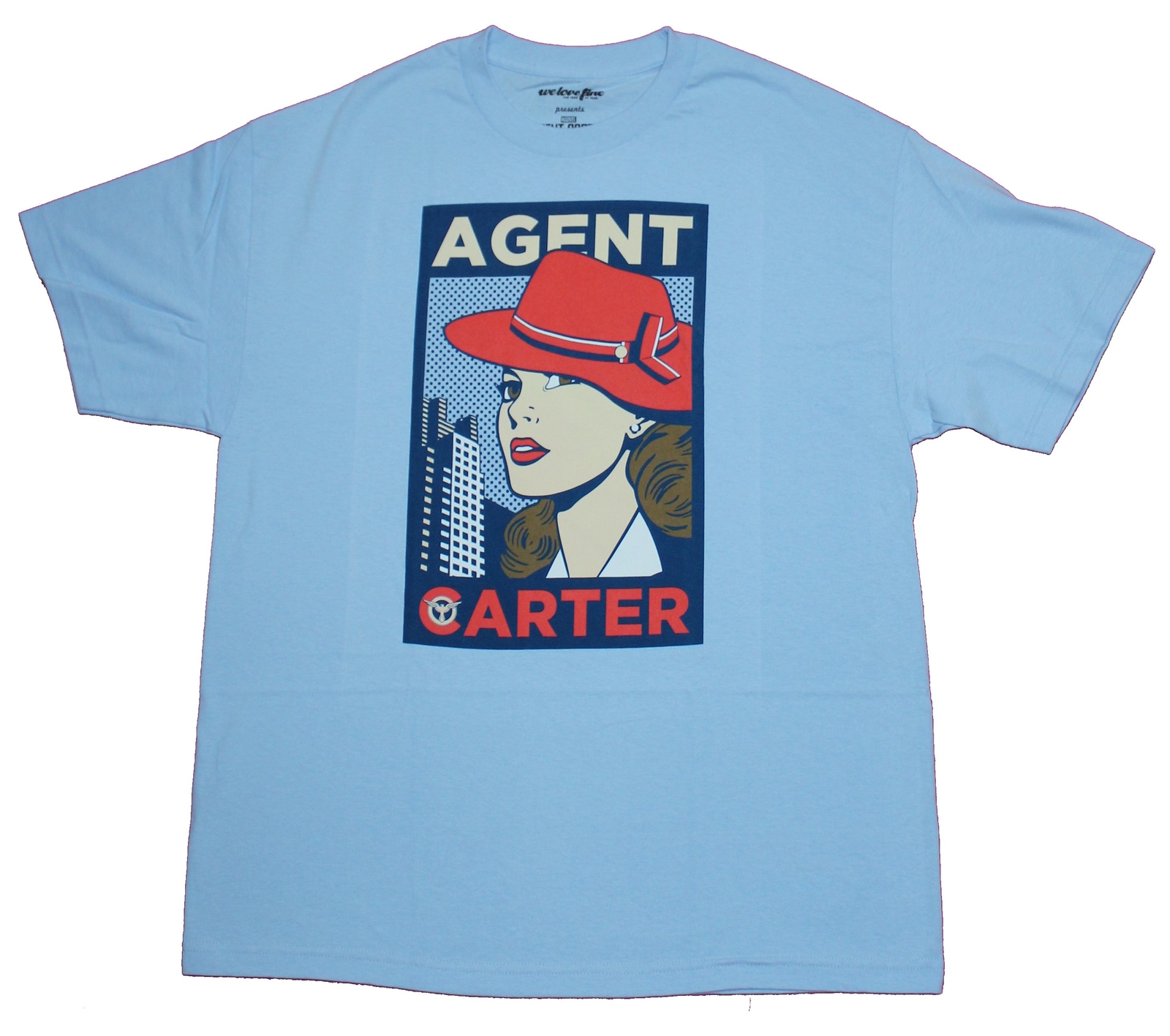 Agent Carter Adult New T-Shirt - Newsprint Style Headshot Pic gallery
