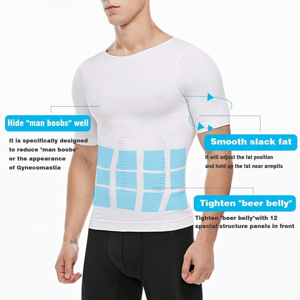CGTFY Gynecomastia Compress Tank Top Men Slim Abs Body Shaper Vest Athletic Vest gallery