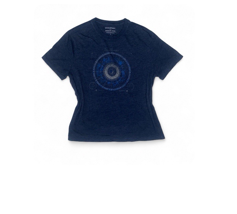 Banana Republic Navy Blue Celestial Graphic Print Tee Sz L gallery