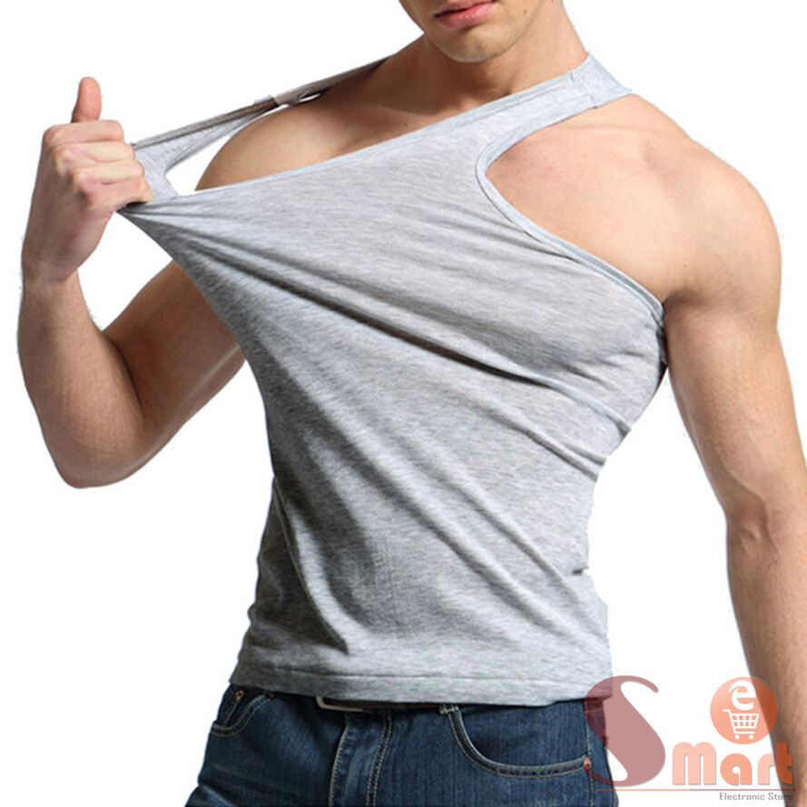 3 PC Mens 100% Cotton Tank Top A-Shirt Wife Beater Undershirt Workout Shirt gallery