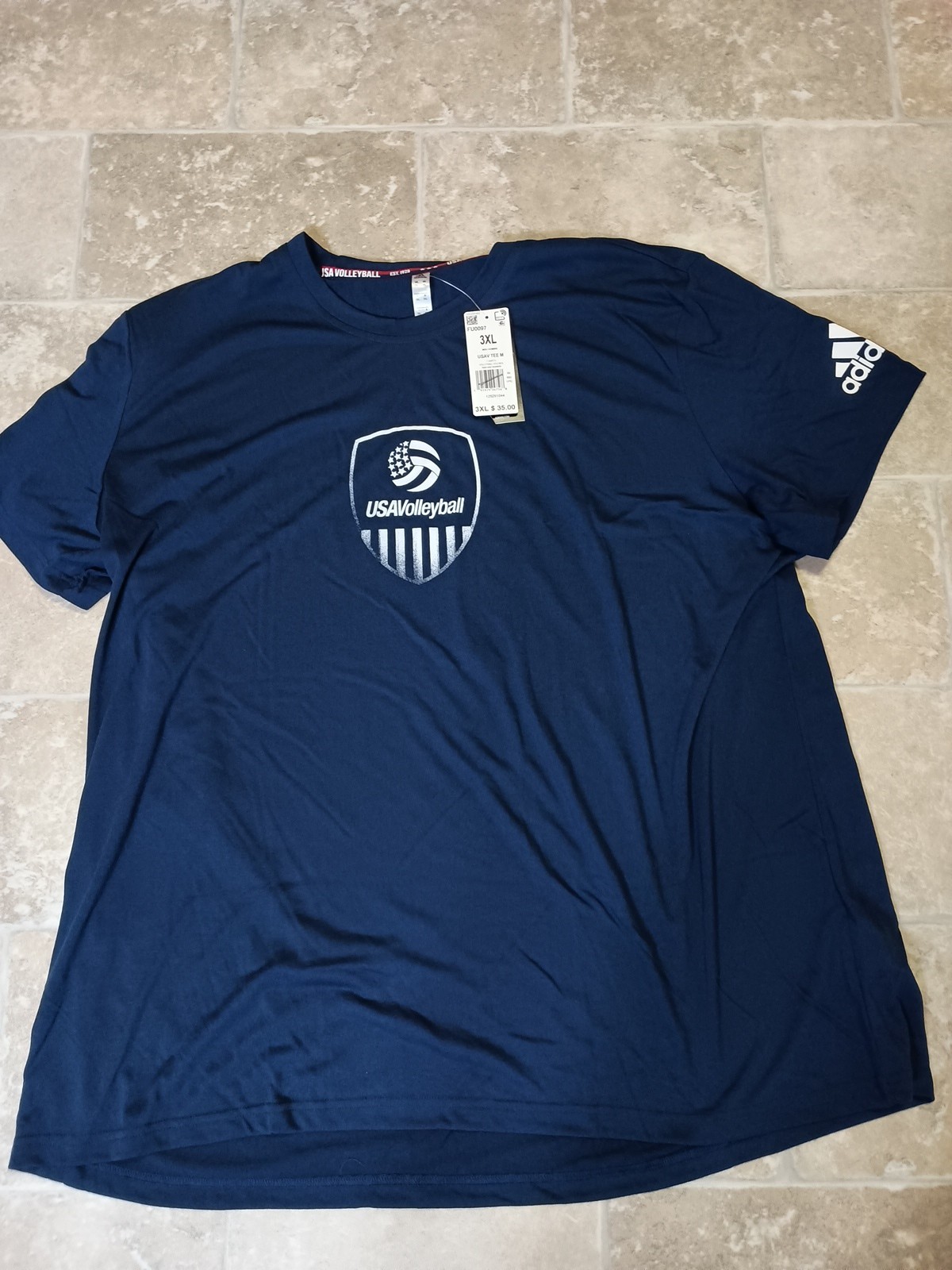 Mens New Adidas Team USA Olympics Volleyball Jersey Shirt 3XL NWT gallery