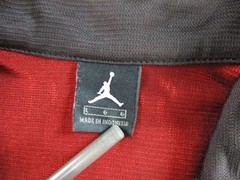 Jordan Pullover Shirt Mens Large Black Red Half Zip Athletic Logo Basketball VTG