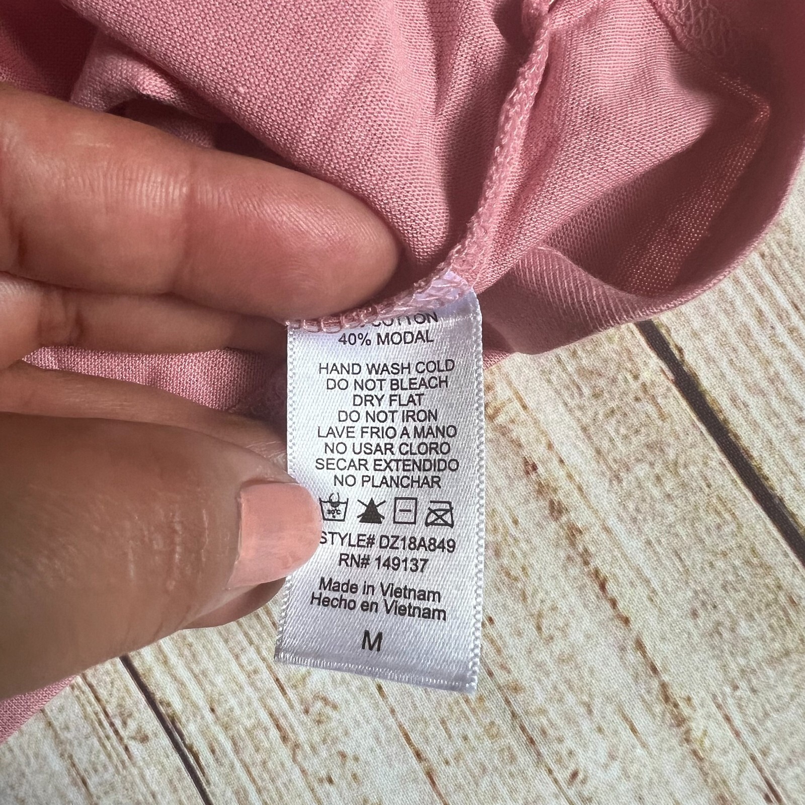 Trendy Pink Graphic Tee – "Shhhh No One Cares" Statement Shirt – Size MEDIUM gallery