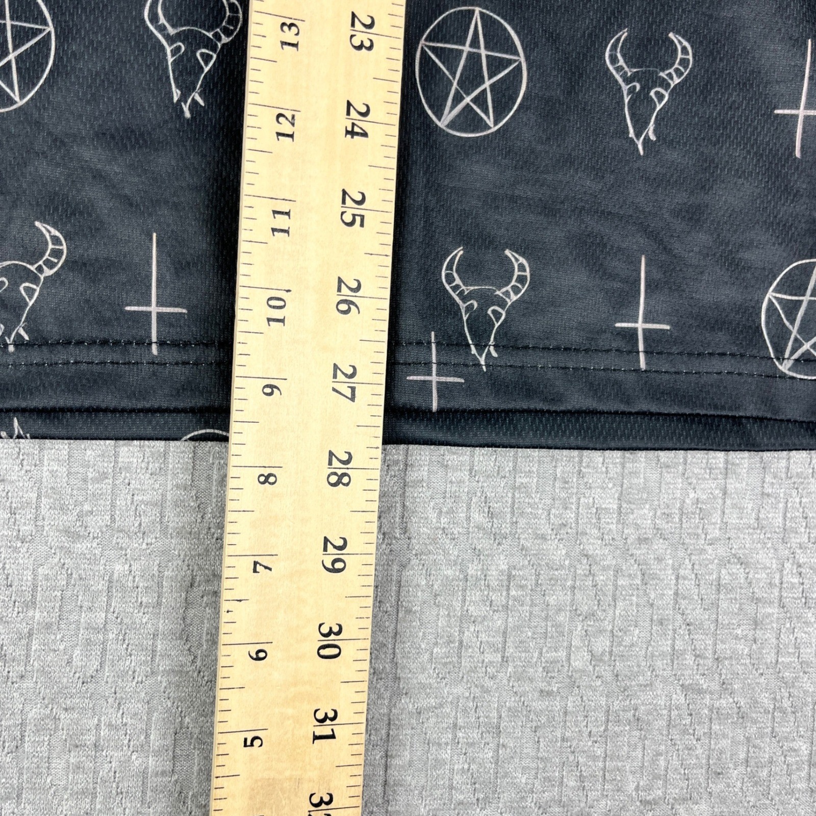 Satanic death rock Goth core punk Baphomet T Shirt Men Black No Gods No Masters gallery