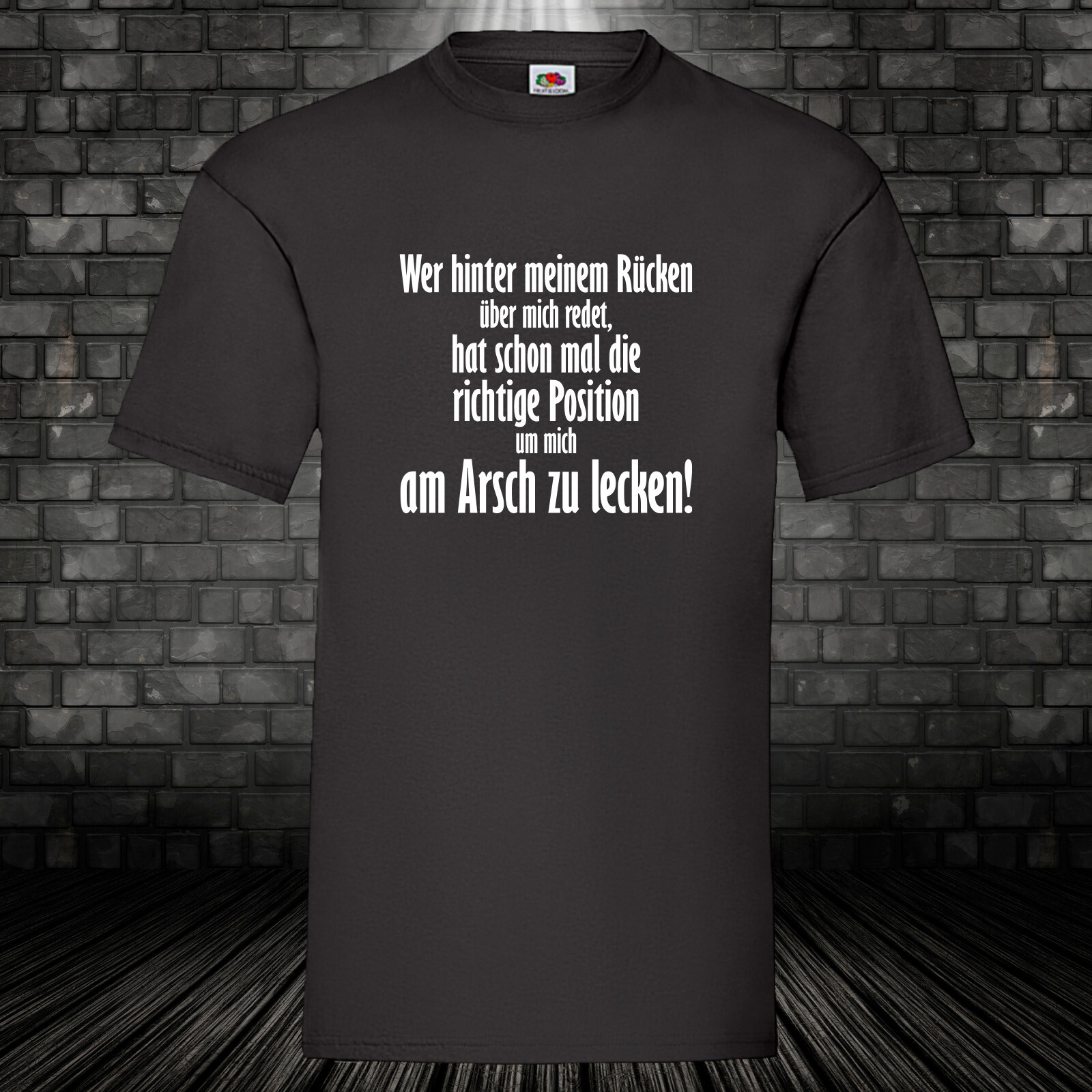 Arsch lecken Shirt T-Shirt schwarz Funshirt 100% Cotton S-XXXXXL