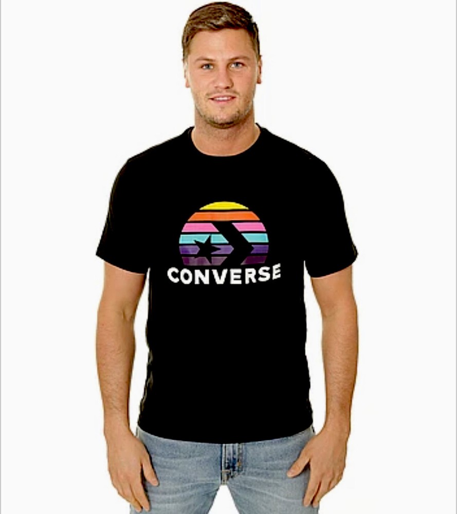Converse T-Shirt Planet Set Graphic/10017916 – A01/Converse Black – men´s
