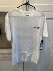 Hook & Tackle American Fish White Tee Shirt SIZE S NWT