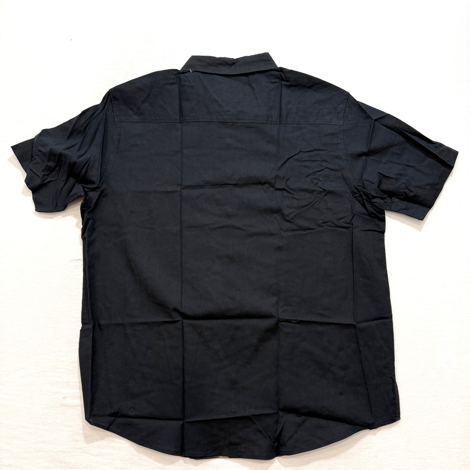 Paris Nation Men's Button Down Shirt Black Color NYC Block Linen Blend 3XL 4XL gallery