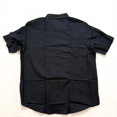 Paris Nation Men’s Button Down Shirt Black Color NYC Block Linen Blend 3XL 4XL