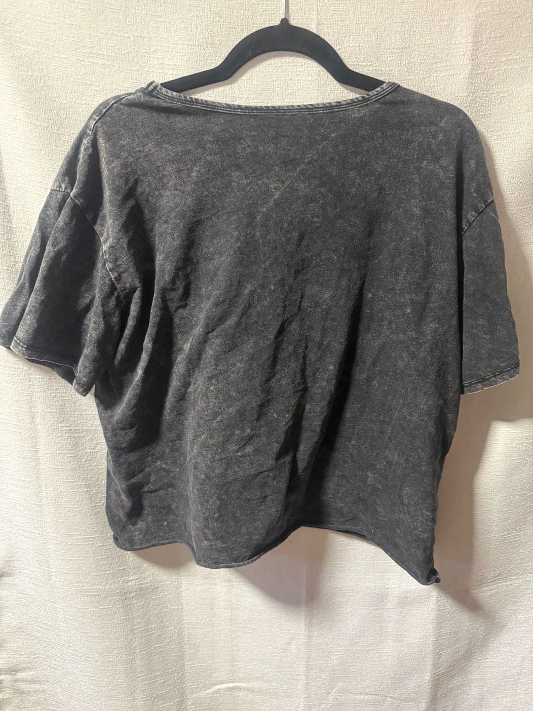 Caution to the Wind Montana Snowshoe Peak Acid Wash Graphic Crop Tee gallery