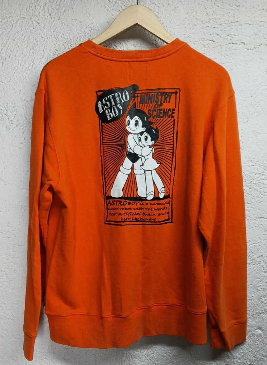Astro Boy Sweater Pullover Mens Size XL Tezuka Productions Orange gallery