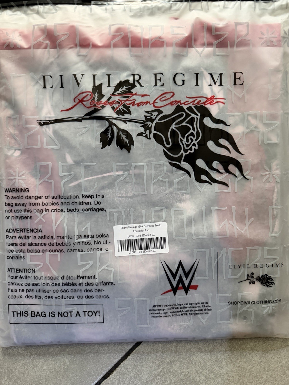 CIVIL REGIME x WWE EDDIE GUERRERO OVERSIZED T SHIRT XL gallery