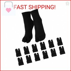 JIYIN 6 Pairs Flip Flop Socks, Elastic Tabi Split Toe Socks Wicking Cotton Socks
